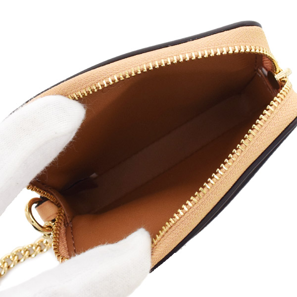 画像: 【COACH】コーチ コインケース レザー フラワー 花柄 チェーン ロゴ ジップ カードケース カードポーチ 定期入れ 名刺入れ 小銭入れ ピンクマルチカラー（日本未発売）